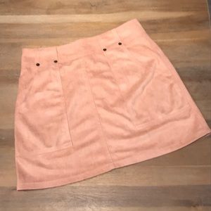 Faux suede skirt